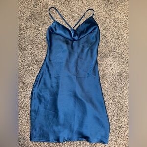 SHEIN Deep Blue Mid Back Dress